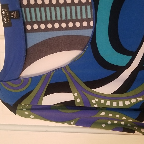 Multicolor Abstract Pattern Dress - Picture 3 of 9